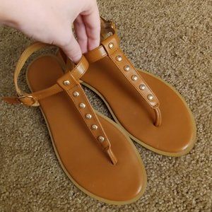 Brown Leather T Strap Sandals Jack Rogers